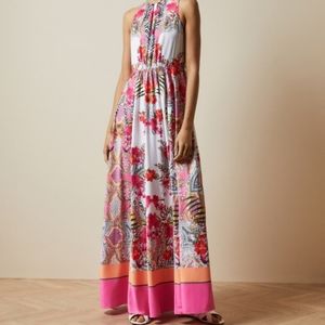 Ted Baker Pink and Red Floral Maxi Dress